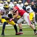 Michigan quarterback Devin Gardner is tackled by Ohio State senior Zach Boren in the first half on Saturday. Daniel Brenner I AnnArbor.com